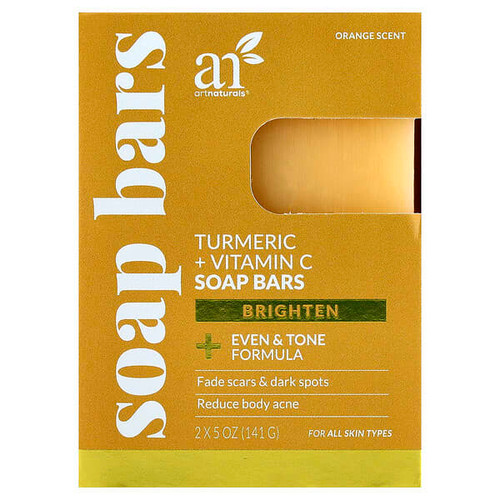 <img alt="artnaturals, Turmeric + Vitamin C Soap Bars, For All Skin Types, Orange, 2 Bars, 5 oz (141 g) Each" title="artnaturals, Turmeric + Vitamin C Soap Bars, For All Skin Types, Orange, 2 Bars, 5 oz (141 g) Each,810029809856"