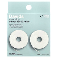 <img alt="Davids, Expanding Dental Floss, Refills, Mint, 2 Count, (32.8 yd - 30 m) Each" title="Davids, Expanding Dental Floss, Refills, Mint, 2 Count, (32.8 yd - 30 m) Each,850046443084"