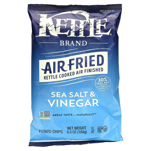 <img alt="Kettle Foods, Air Fried Potato Chips, Sea Salt & Vinegar, 6.5 oz (184 g)" title="Kettle Foods, Air Fried Potato Chips, Sea Salt & Vinegar, 6.5 oz (184 g),084114901910"