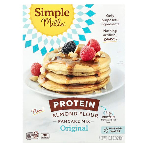 <img alt="Simple Mills, Protein Almond Flour Pancake Mix, Original, 10.4 oz (295 g)" title="Simple Mills, Protein Almond Flour Pancake Mix, Original, 10.4 oz (295 g),810021671642"
