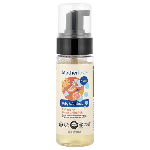 <img alt="Motherlove, Baby & All Soap, Refreshing Ginger Grapefruit , 5.7 fl oz (168 ml)" title="Motherlove, Baby & All Soap, Refreshing Ginger Grapefruit , 5.7 fl oz (168 ml),759160990217"