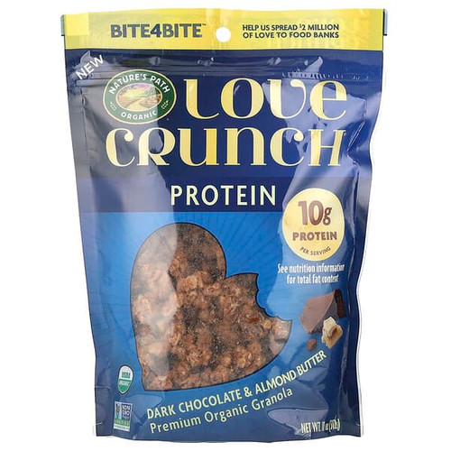 <img alt="Natures Path, Love Crunch, Protein, Premium Organic Granola, Dark Chocolate & Almond Butter, 11 oz (312 g)" title="Natures Path, Love Crunch, Protein, Premium Organic Granola, Dark Chocolate & Almond Butter, 11 oz (312 g),058449251330"