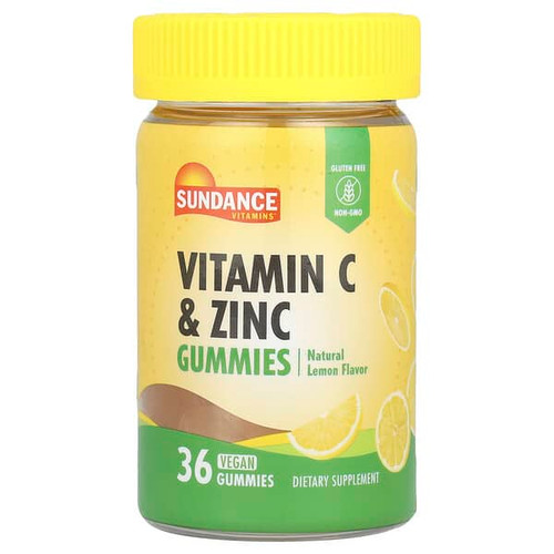 <img alt="Sundance Vitamins, Vitamin C & Zinc Gummies, Natural Lemon, 36 Vegan Gummies" title="Sundance Vitamins, Vitamin C & Zinc Gummies, Natural Lemon, 36 Vegan Gummies,840093140418"