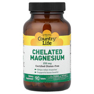 <img alt="Country Life, Chelated Magnesium , 250 mg , 90 Tablets" title="Country Life, Chelated Magnesium , 250 mg , 90 Tablets,015794026853"