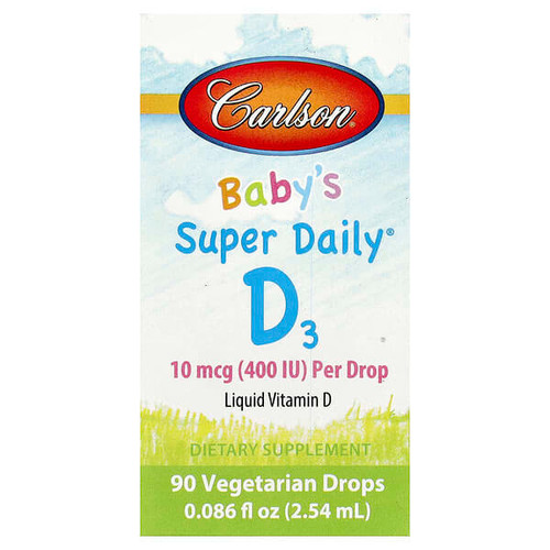 <img alt="Carlson, Babys Super Daily D3, 0.086 fl oz (2.54 ml)" title="Carlson, Babys Super Daily D3, 0.086 fl oz (2.54 ml),088395125508"