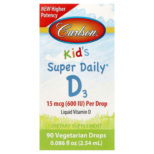 <img alt="Carlson, Kids Super Daily D3, 0.086 fl oz (2.54 ml)" title="Carlson, Kids Super Daily D3, 0.086 fl oz (2.54 ml),088395126109"
