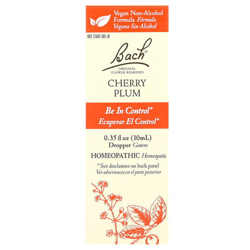 <img alt="Bach, Original Flower Remedies, Cherry Plum, 0.35 fl oz (10 ml)" title="Bach, Original Flower Remedies, Cherry Plum, 0.35 fl oz (10 ml),741273401438"