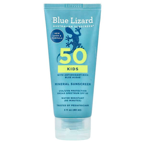 <img alt="Blue Lizard Australian Sunscreen, Kids Mineral Sunscreen, SPF 50, 3 fl oz (89 ml)" title="Blue Lizard Australian Sunscreen, Kids Mineral Sunscreen, SPF 50, 3 fl oz (89 ml),303162074309"