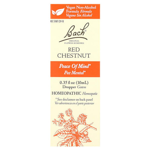 <img alt="Bach, Original Flower Remedies, Red Chestnut, 0.35 fl oz (10 ml)" title="Bach, Original Flower Remedies, Red Chestnut, 0.35 fl oz (10 ml),741273402008"