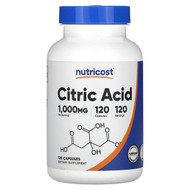 <img alt="Nutricost, Citric Acid, 1,000 mg, 120 Capsules" title="Nutricost, Citric Acid, 1,000 mg, 120 Capsules,810014672038"
