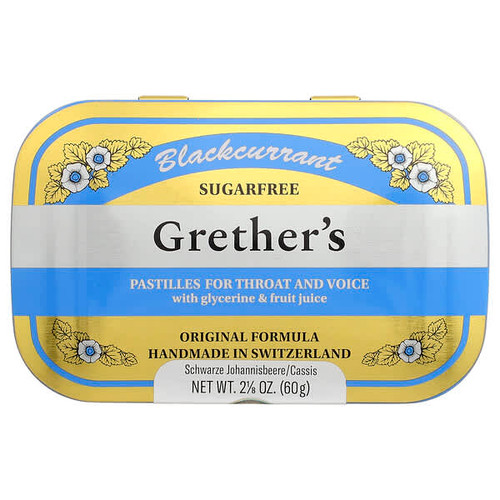 <img alt="Grethers Pastilles, For Throat and Voice, Sugar Free, Blackcurrant, 24 Pastilles" title="Grethers Pastilles, For Throat and Voice, Sugar Free, Blackcurrant, 24 Pastilles,364031000522"