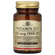 <img alt="Solgar, Vitamin D3, 125 mcg (5,000 IU), 60 Vegetable Capsules" title="Solgar, Vitamin D3, 125 mcg (5,000 IU), 60 Vegetable Capsules,033984033122"