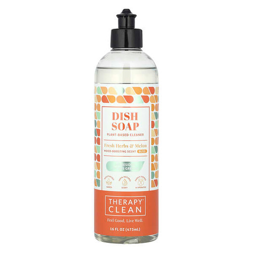 <img alt="Therapy Clean, Dish Soap, Fresh Herbs & Melon, 16 fl oz (473 ml)" title="Therapy Clean, Dish Soap, Fresh Herbs & Melon, 16 fl oz (473 ml),850034922201"