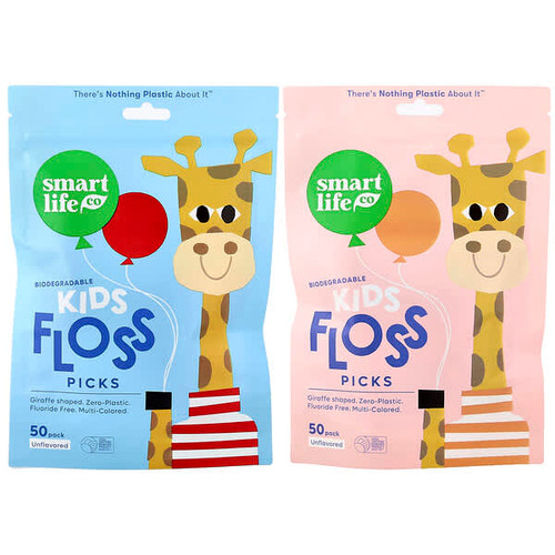 <img alt="SmartLifeCo, Kids Floss Picks, Unflavored, 100 Pack" title="SmartLifeCo, Kids Floss Picks, Unflavored, 100 Pack,850046079191"