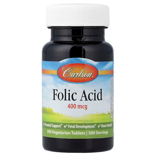<img alt="Carlson, Folic Acid, 400 mcg, 300 Vegetarian Tablets" title="Carlson, Folic Acid, 400 mcg, 300 Vegetarian Tablets,088395026539"