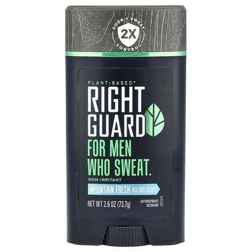 <img alt="Right Guard, Plant Based Antiperspirant-Deodorant, For Men, Mountain Fresh, 2.6 oz (73.7 g)" title="Right Guard, Plant Based Antiperspirant-Deodorant, For Men, Mountain Fresh, 2.6 oz (73.7 g),850049264846"