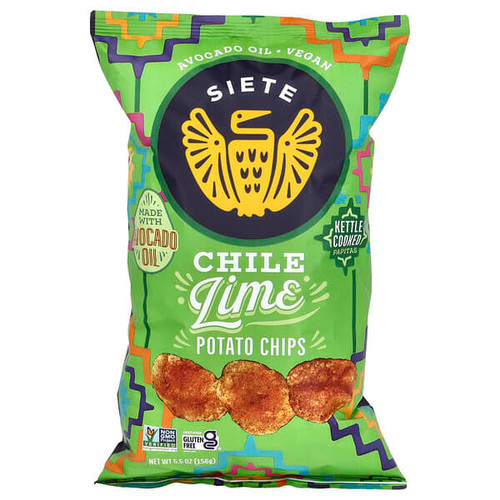 <img alt="Siete, Potato Chips, Chile Lime, 5.5 oz (156 g)" title="Siete, Potato Chips, Chile Lime, 5.5 oz (156 g),853986008108"