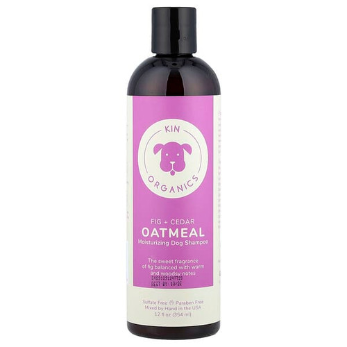 <img alt="Kin+Kind, Organic Oatmeal Moisturizing Dog Shampoo, Fig + Cedar, 12 fl oz (354 ml)" title="Kin+Kind, Organic Oatmeal Moisturizing Dog Shampoo, Fig + Cedar, 12 fl oz (354 ml),854362006459"