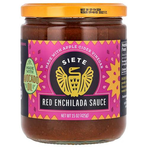 <img alt="Siete, Red Enchilada Sauce, 15 oz (425 g)" title="Siete, Red Enchilada Sauce, 15 oz (425 g),851769007737"