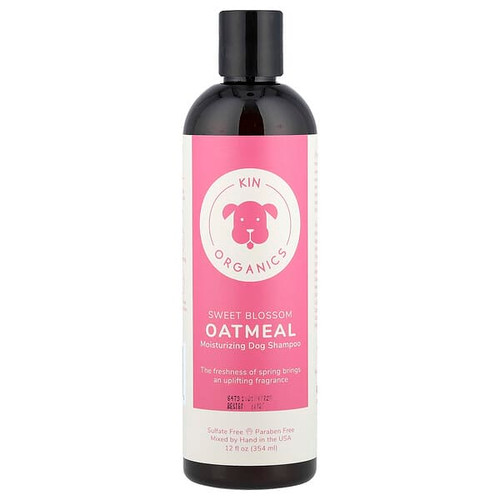<img alt="Kin+Kind, Organic Oatmeal Moisturizing Dog Shampoo, Sweet Blossom , 12 fl oz (354 ml)" title="Kin+Kind, Organic Oatmeal Moisturizing Dog Shampoo, Sweet Blossom , 12 fl oz (354 ml),854362006473"