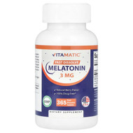 <img alt="Vitamatic, Melatonin, Natural Berry, 3 mg, 365 Fast Dissolve Tablets" title="Vitamatic, Melatonin, Natural Berry, 3 mg, 365 Fast Dissolve Tablets,810078473077"
