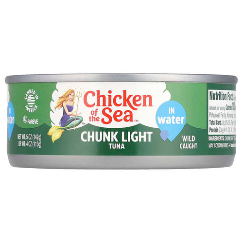 <img alt="3 PACK of Chicken of the Sea, Chunk Light Tuna in Water, 5 oz (142 g)" title="3 PACK of Chicken of the Sea, Chunk Light Tuna in Water, 5 oz (142 g),048000002457"