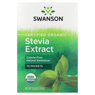 <img alt="Swanson Vitamins, Certified Organic Stevia Extract, 75 Packets, 2.65 oz (75 g)" title="Swanson Vitamins, Certified Organic Stevia Extract, 75 Packets, 2.65 oz (75 g),087614241043"