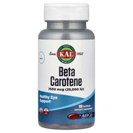 <img alt="KAL, Beta Carotene, 7,500 mcg (25,000 IU), 100 Softgels" title="KAL, Beta Carotene, 7,500 mcg (25,000 IU), 100 Softgels,021245548348"