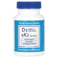 <img alt="The Vitamin Shoppe, Vitamin D3 & K2, 60 Capsules" title="The Vitamin Shoppe, Vitamin D3 & K2, 60 Capsules,766536039777"