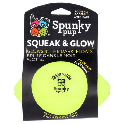 <img alt="Spunky Pup, Squeak & Glow Football, 1 Toy" title="Spunky Pup, Squeak & Glow Football, 1 Toy,851613003229"