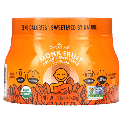 <img alt="SweetLeaf Stevia, Monk Fruit, Organic Sweetener, Granular, 8.47 oz (240 g)" title="SweetLeaf Stevia, Monk Fruit, Organic Sweetener, Granular, 8.47 oz (240 g),716123130028"