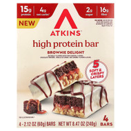 <img alt="Atkins, High Protein Bar, Brownie Delight, 4 Bars, 2.12 oz (60 g) Each" title="Atkins, High Protein Bar, Brownie Delight, 4 Bars, 2.12 oz (60 g) Each,637480004992"