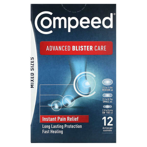 <img alt="Compeed, Advanced Blister Care, Mixed Sizes, 12 Active Gel Cushions" title="Compeed, Advanced Blister Care, Mixed Sizes, 12 Active Gel Cushions,810000318001"