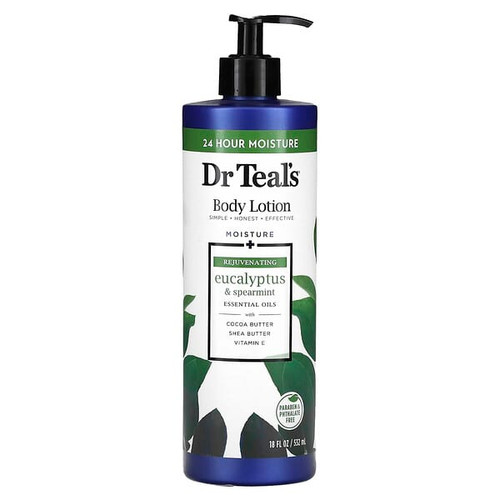 <img alt="Dr. Teals, Body Lotion, Moisture + Rejuvenating, Eucalyptus & Spearmint, 18 fl oz (532 ml)" title="Dr. Teals, Body Lotion, Moisture + Rejuvenating, Eucalyptus & Spearmint, 18 fl oz (532 ml),811068019329"