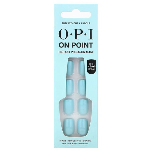 <img alt="OPI, On Point, Instant Press-On Mani, Short Length, Suzi without a Paddle, 27 Piece Kit" title="OPI, On Point, Instant Press-On Mani, Short Length, Suzi without a Paddle, 27 Piece Kit,4064665105056"