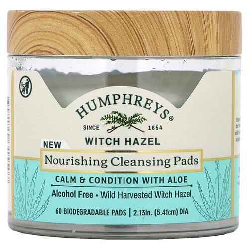 <img alt="Humphreys, Witch Hazel, Nourishing Cleansing Pads, Alcohol Free, 60 Biodegradable Pads" title="Humphreys, Witch Hazel, Nourishing Cleansing Pads, Alcohol Free, 60 Biodegradable Pads,302190315507"