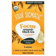 <img alt="Four Sigmatic, Focus, Organic Black Tea With Lions Mane Mushroom, Lemon, 5 Packets, 0.09 oz (2.5 g) Each" title="Four Sigmatic, Focus, Organic Black Tea With Lions Mane Mushroom, Lemon, 5 Packets, 0.09 oz (2.5 g) Each,816897025435"