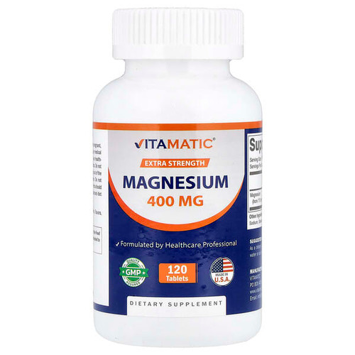 <img alt="Vitamatic, Magnesium, 400 mg, 120 Tablets" title="Vitamatic, Magnesium, 400 mg, 120 Tablets,810078476221"