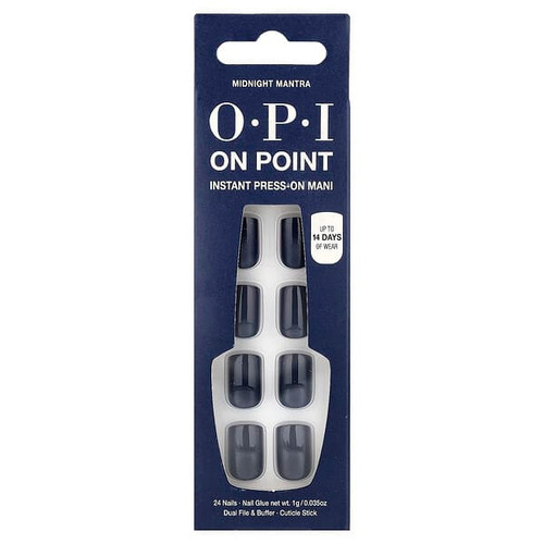 <img alt="OPI, On Point, Instant Press-On Mani, Short Length, Midnight Mantra, 27 Piece Kit" title="OPI, On Point, Instant Press-On Mani, Short Length, Midnight Mantra, 27 Piece Kit,4064665105049"
