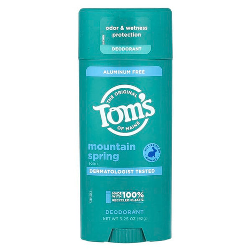<img alt="Toms of Maine, Aluminum Free Deodorant, Mountain Spring, 3.25 oz (92 g)" title="Toms of Maine, Aluminum Free Deodorant, Mountain Spring, 3.25 oz (92 g),827854005797"