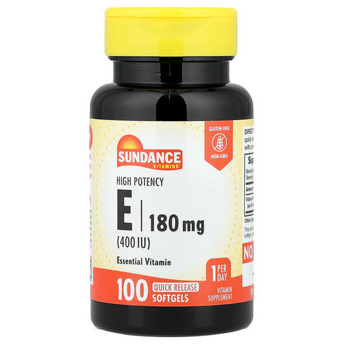 <img alt="Sundance Vitamins, High Potency E, 180 mg (400 IU), 100 Quick Release Softgels" title="Sundance Vitamins, High Potency E, 180 mg (400 IU), 100 Quick Release Softgels,840093102775"