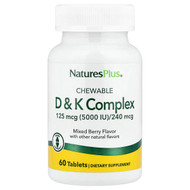 <img alt="NaturesPlus, Chewable D & K Complex, Mixed Berry, 60 Tablets" title="NaturesPlus, Chewable D & K Complex, Mixed Berry, 60 Tablets,097467104389"