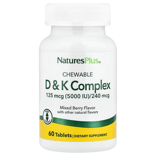 <img alt="NaturesPlus, Chewable D & K Complex, Mixed Berry, 60 Tablets" title="NaturesPlus, Chewable D & K Complex, Mixed Berry, 60 Tablets,097467104389"