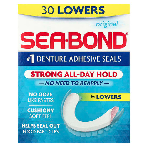 <img alt="SeaBond, Denture Adhesive Seals, Original, 30 Lowers" title="SeaBond, Denture Adhesive Seals, Original, 30 Lowers,011509002068"