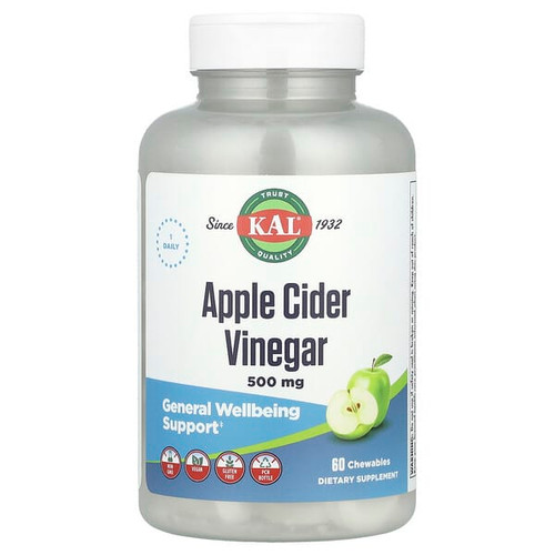 <img alt="KAL, Apple Cider Vinegar, Green Apple, 500 mg, 60 Chewables" title="KAL, Apple Cider Vinegar, Green Apple, 500 mg, 60 Chewables,021245518655"