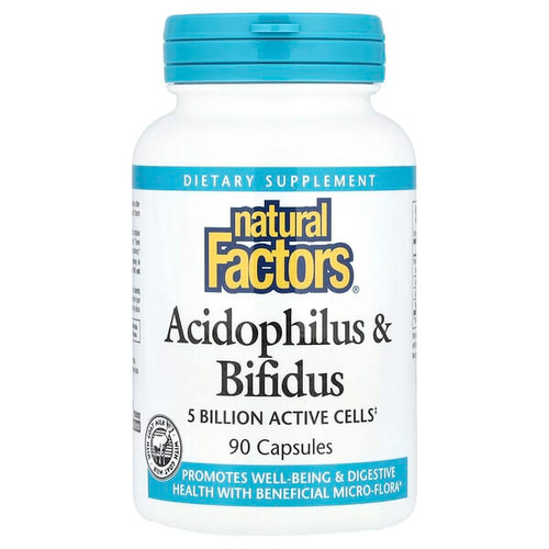 <img alt="Natural Factors, Acidophilus & Bifidus, 90 Capsules" title="Natural Factors, Acidophilus & Bifidus, 90 Capsules,068958018003"