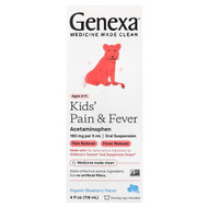 <img alt="Genexa, Kids Pain & Fever, Ages 2-11, Organic Blueberry, 160 mg, 4 fl oz (118 ml)" title="Genexa, Kids Pain & Fever, Ages 2-11, Organic Blueberry, 160 mg, 4 fl oz (118 ml),857630006878"