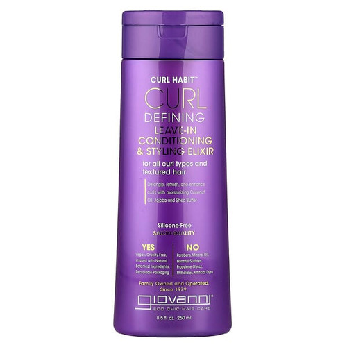 <img alt="Giovanni, Curl Habit, Curl Defining Leave-In Conditioning & Styling Elixir, For All Curl Types and Textured Hair, 8.5 fl oz (250 ml)" title="Giovanni, Curl Habit, Curl Defining Leave-In Conditioning & Styling Elixir, For All Curl Types and Textured Hair, 8.5 fl oz (250 ml),716237188748"