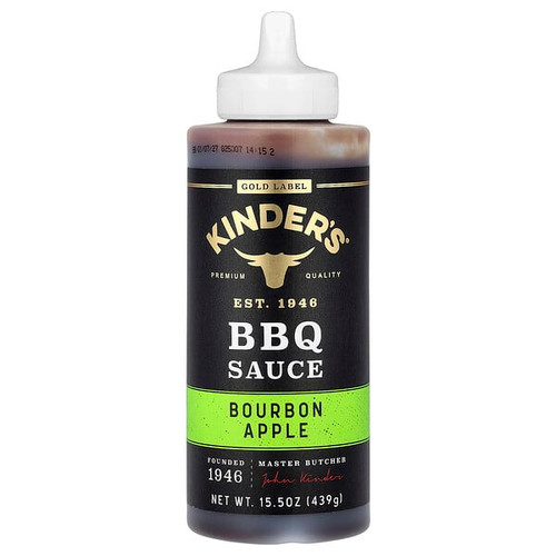 <img alt="KINDERs, Gold Label, BBQ Sauce, Bourbon Apple, 15.5 oz (439 g)" title="KINDERs, Gold Label, BBQ Sauce, Bourbon Apple, 15.5 oz (439 g),755795700139"