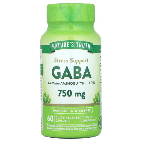 <img alt="Natures Truth, GABA, 750 mg, 60 Quick Release Capsules" title="Natures Truth, GABA, 750 mg, 60 Quick Release Capsules,840093113870"